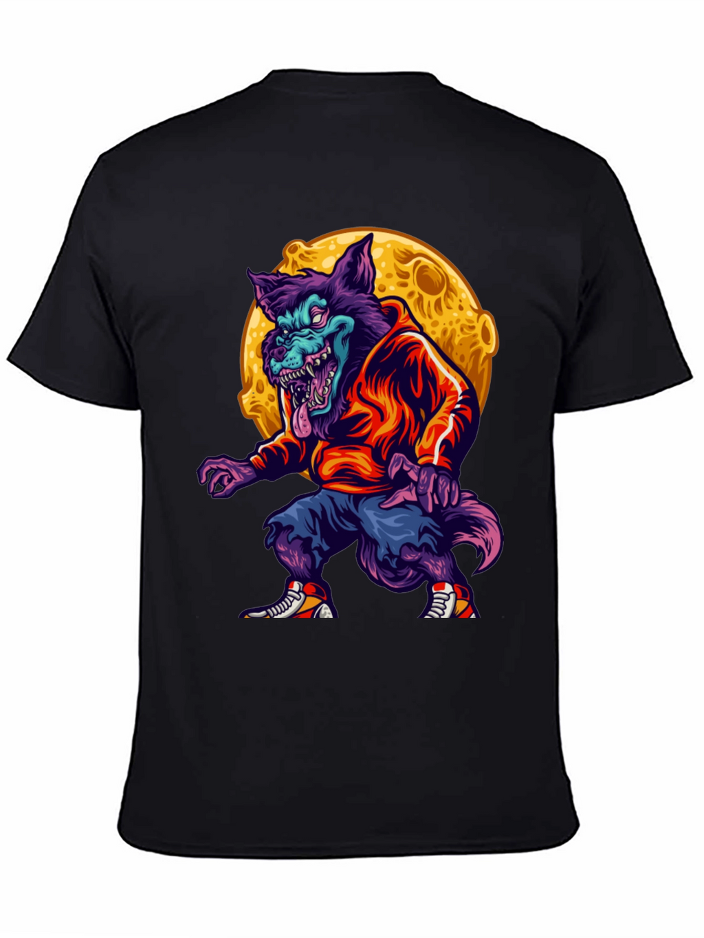 Urban Werewolf Graphic T-Shirt - Moon Design