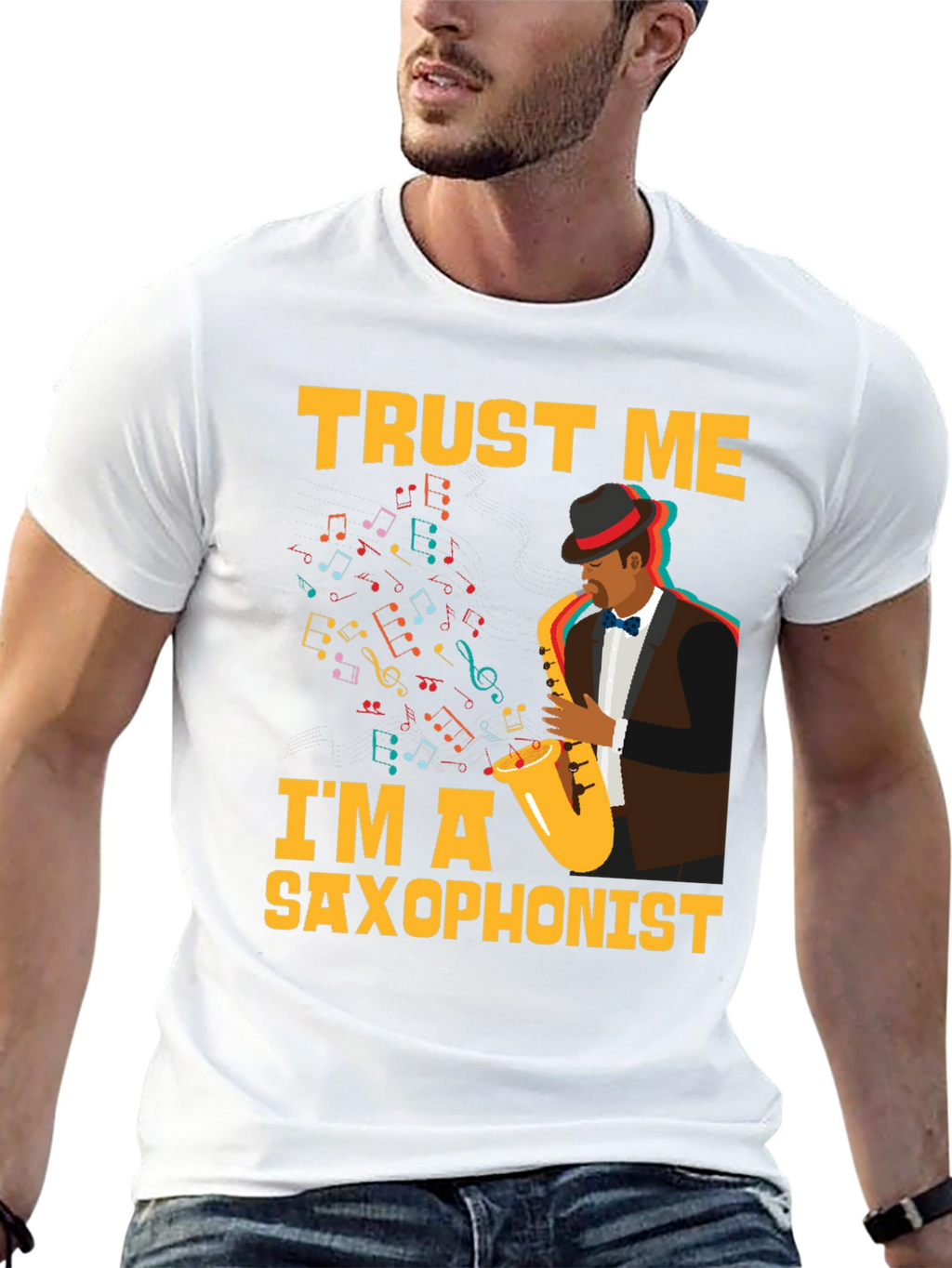 Trust Me Im a Saxophonist Black T-Shirt