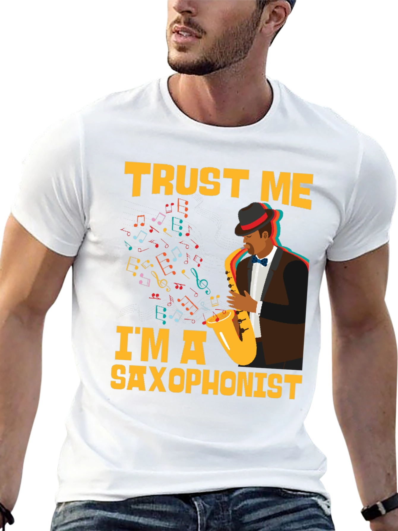 Trust Me Im a Saxophonist Black T-Shirt