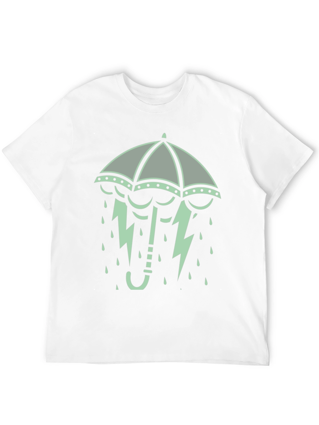 Umbrella Rain & Lightning Bolt Graphic Tee