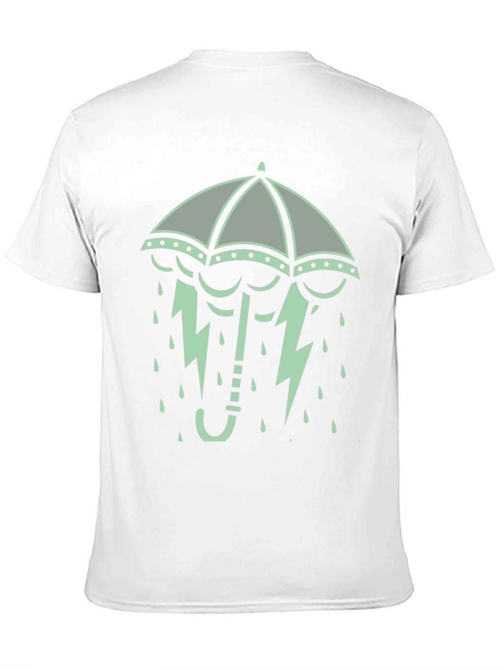 Umbrella Rain & Lightning Bolt Graphic Tee