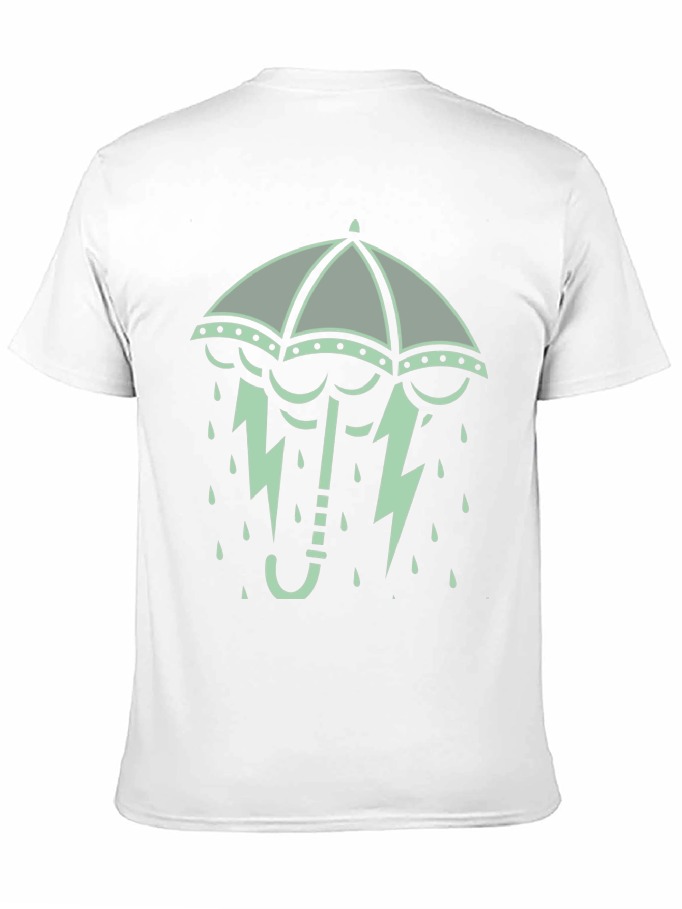 Umbrella Rain & Lightning Bolt Graphic Tee