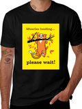 Muscles Loading Funny Cat Graphic Tee Shirt