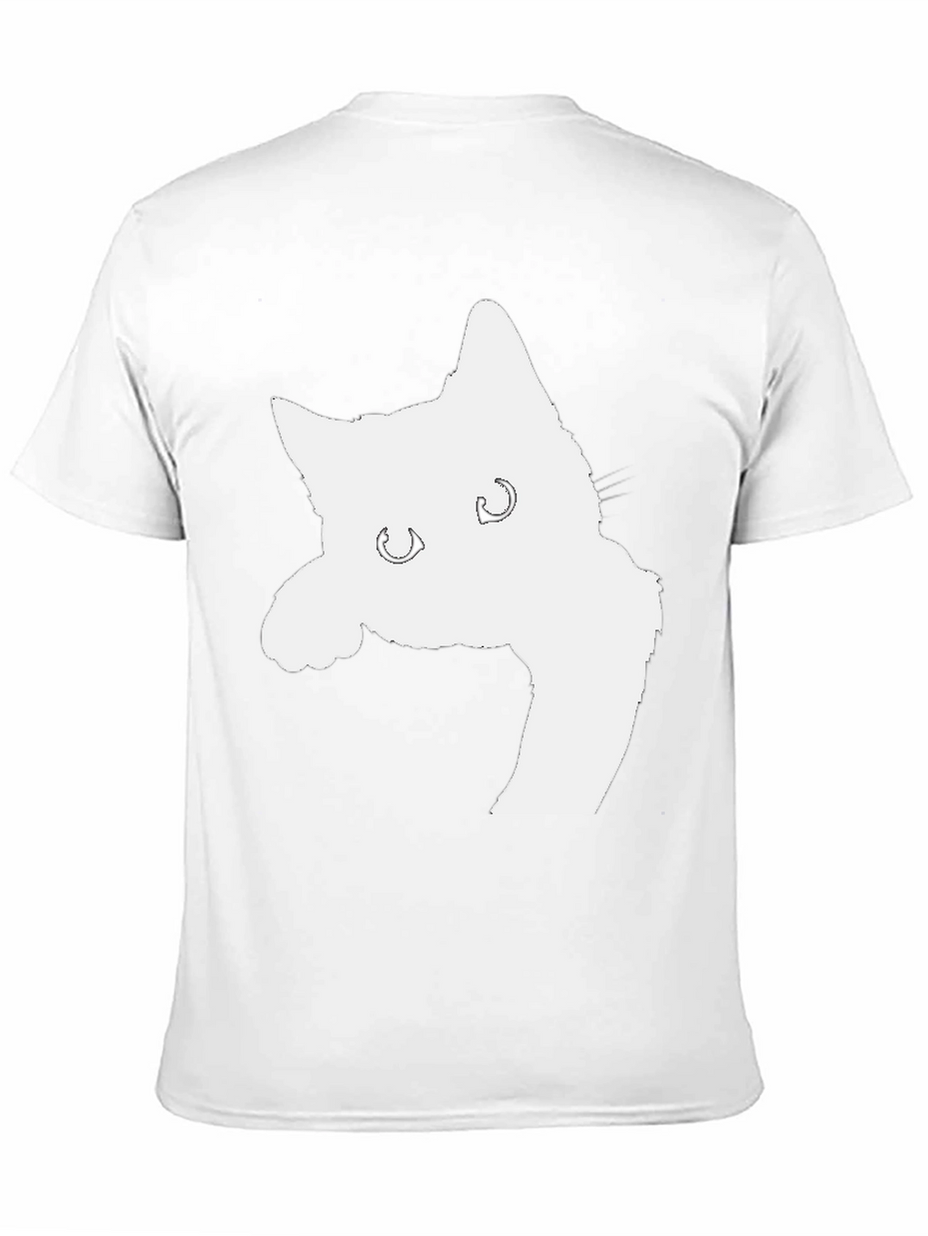 Black Cat Silhouette Graphic T-Shirt