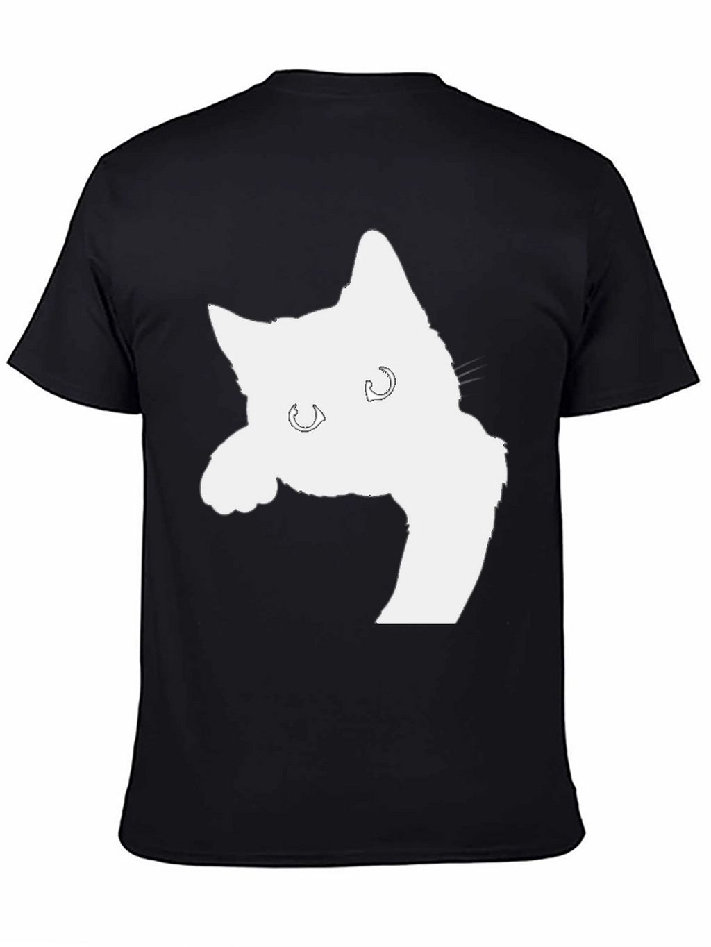Black Cat Silhouette Graphic T-Shirt