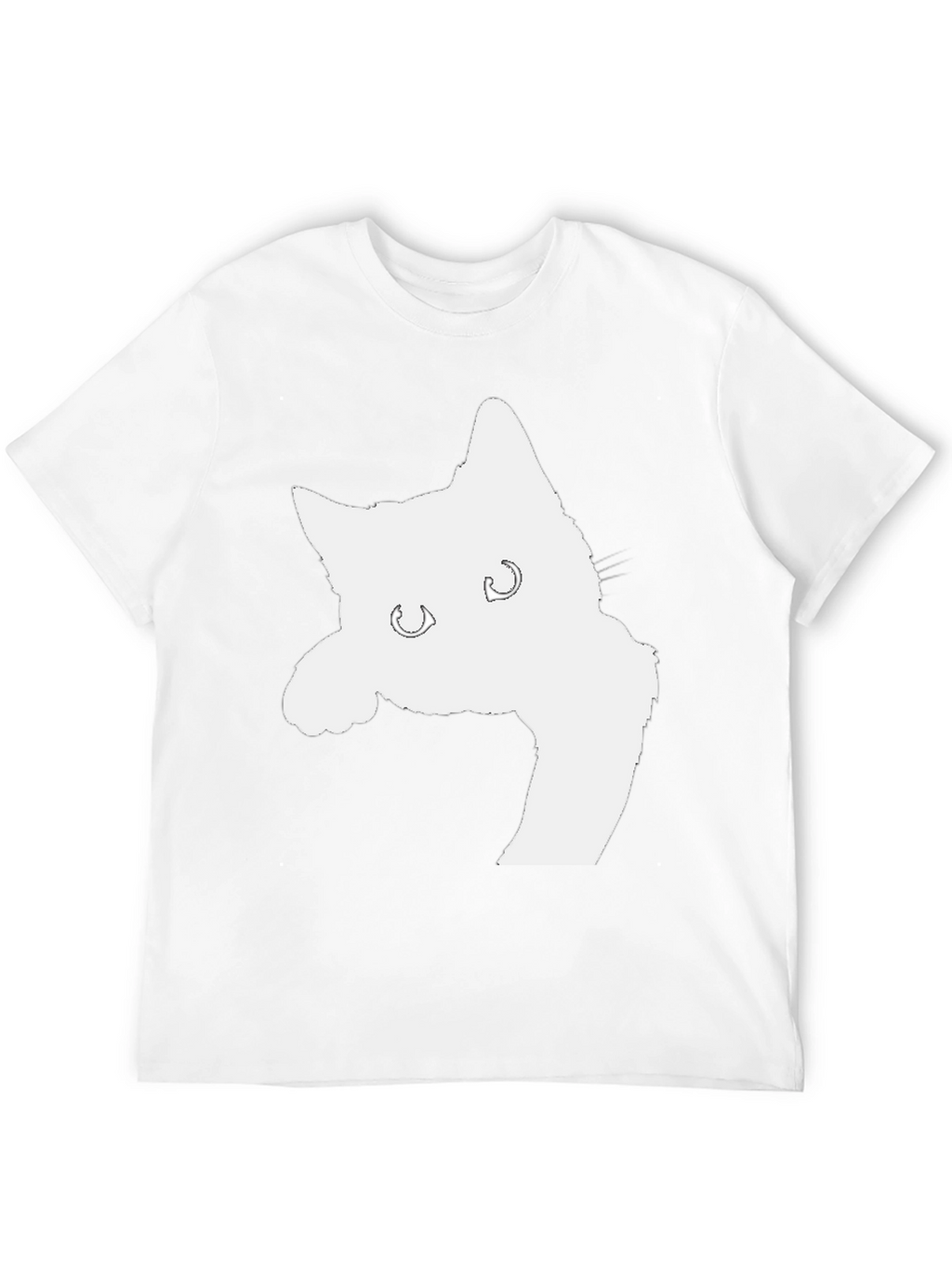 Black Cat Silhouette Graphic T-Shirt