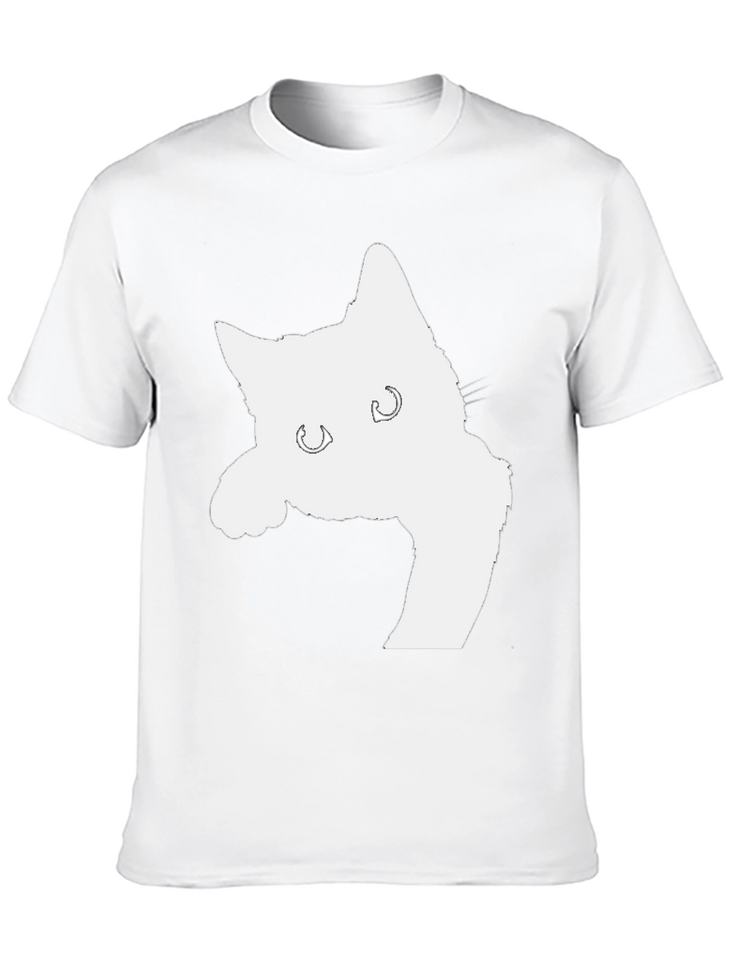 Black Cat Silhouette Graphic T-Shirt