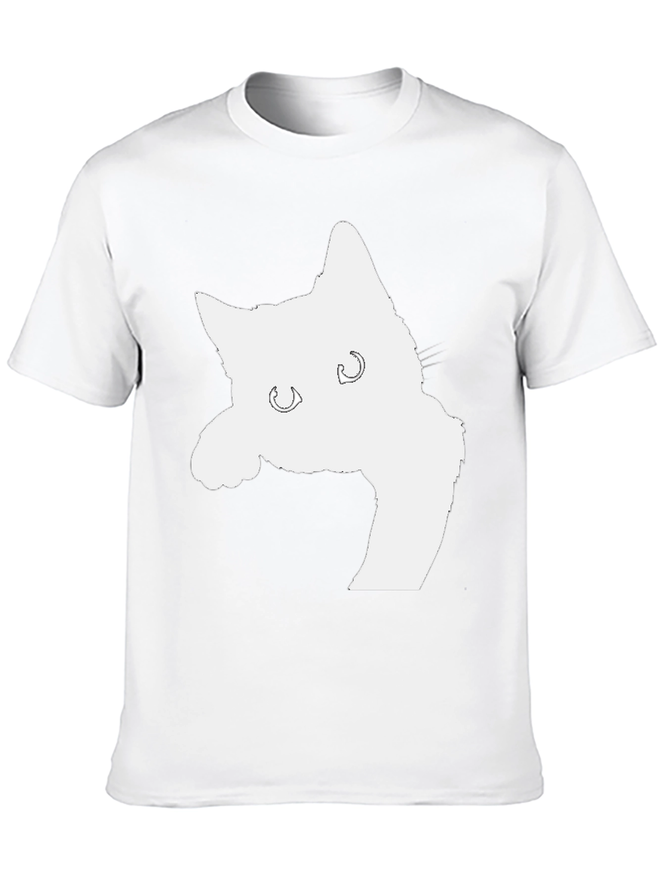 Black Cat Silhouette Graphic T-Shirt