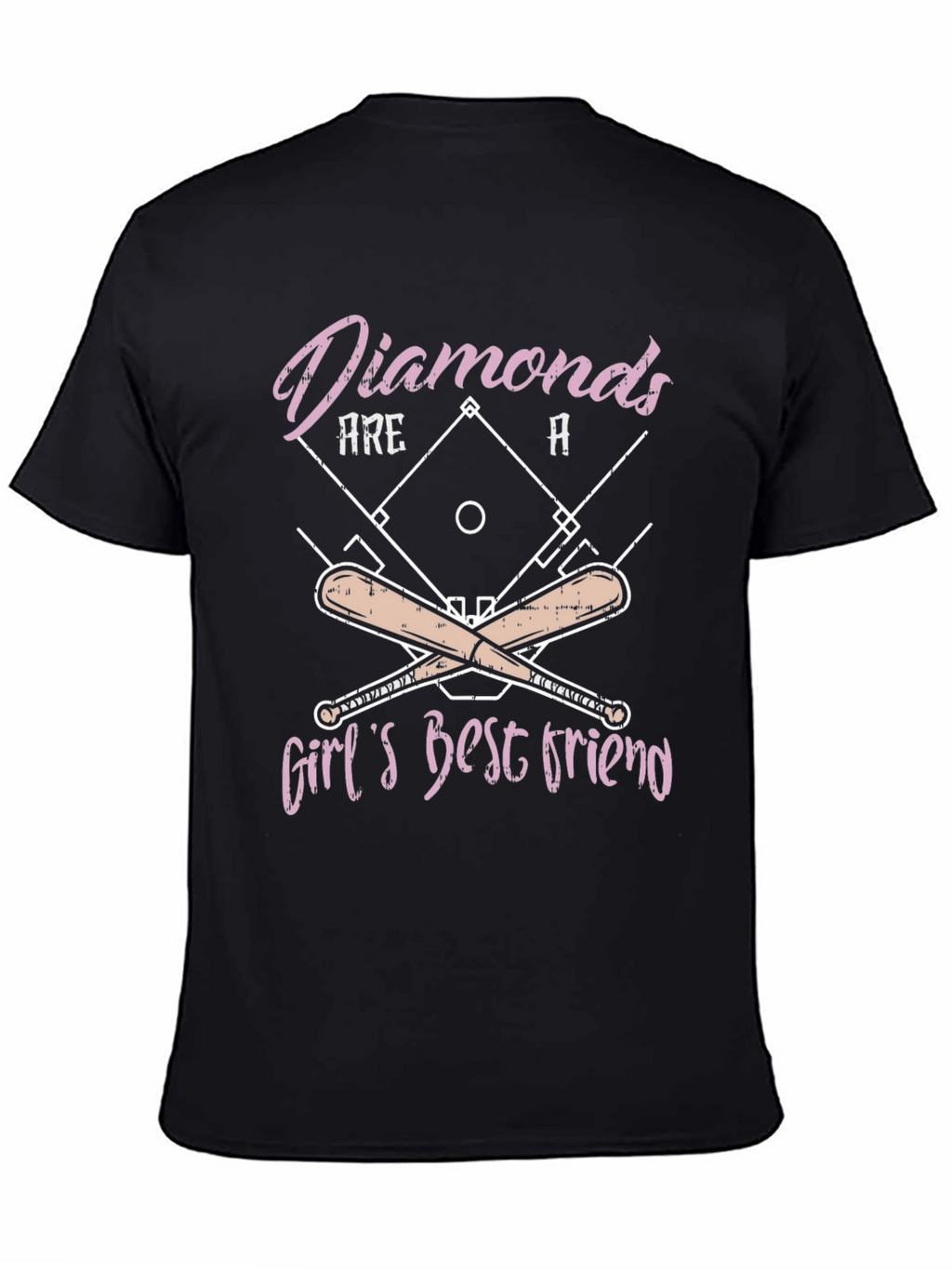 Diamonds Baseball T-Shirt - Girls Best Friend Tee