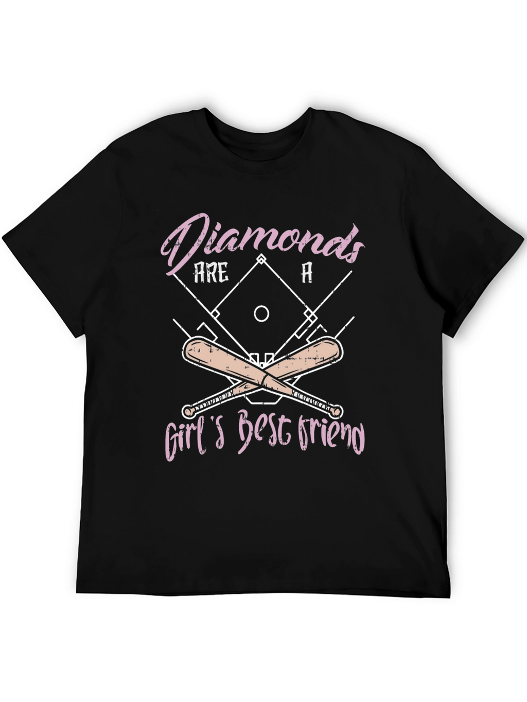 Diamonds Baseball T-Shirt - Girls Best Friend Tee