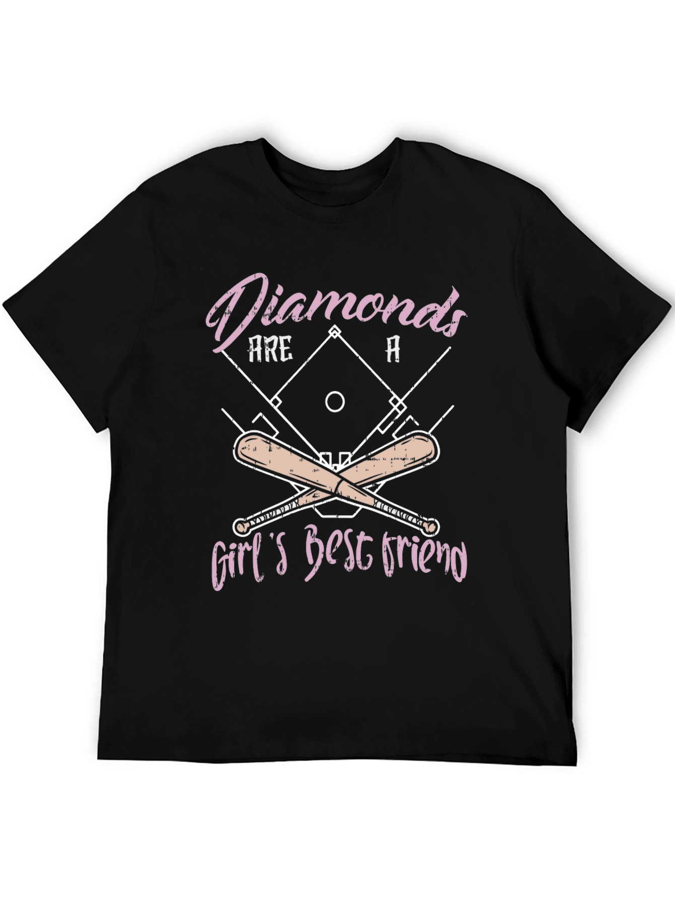 Diamonds Baseball T-Shirt - Girls Best Friend Tee
