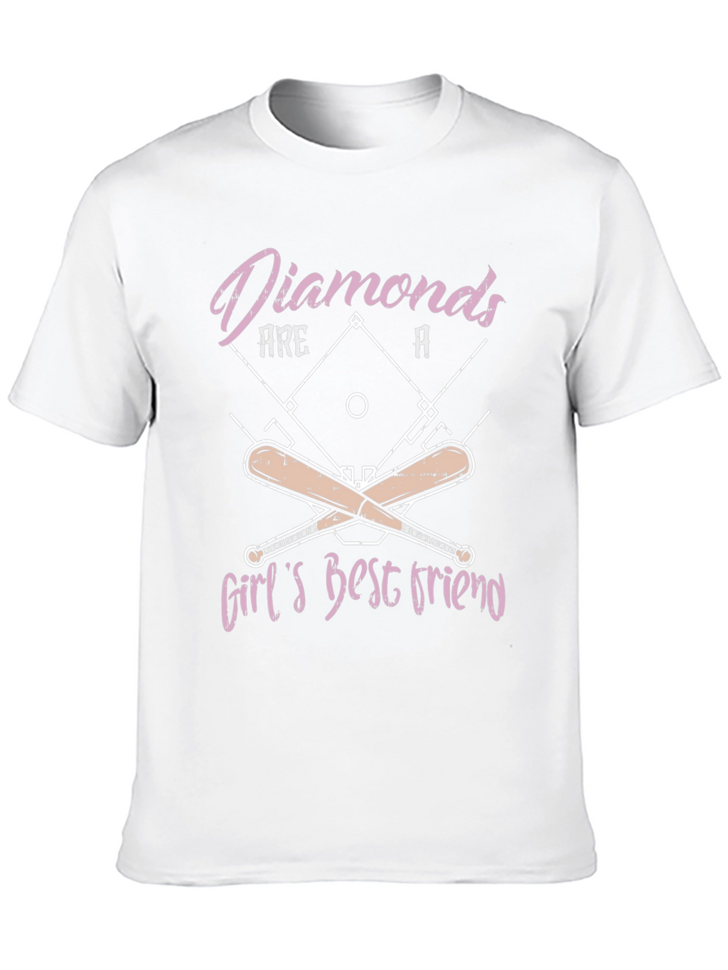 Diamonds Baseball T-Shirt - Girls Best Friend Tee