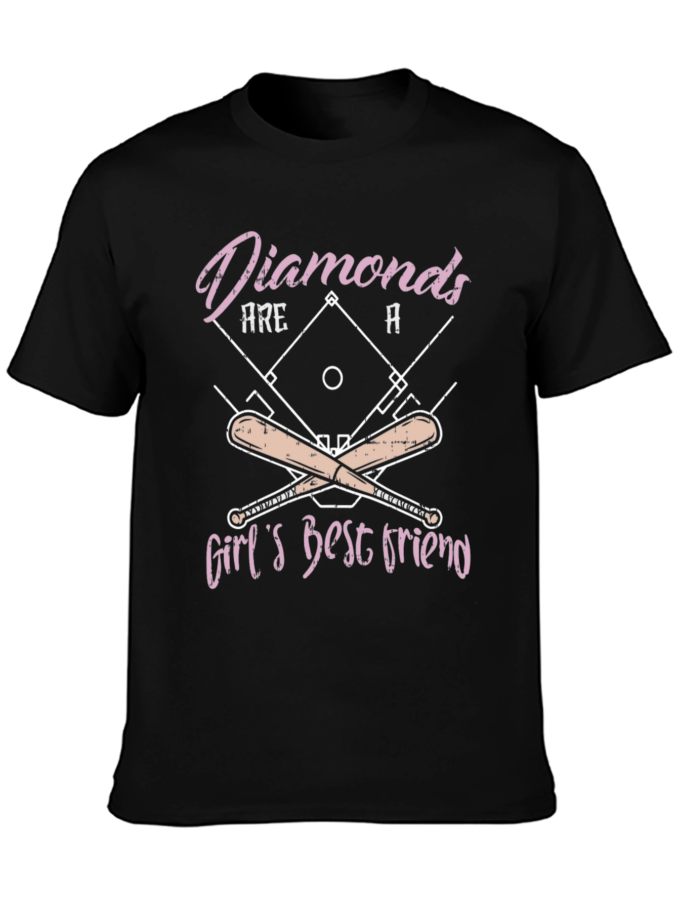 Diamonds Baseball T-Shirt - Girls Best Friend Tee