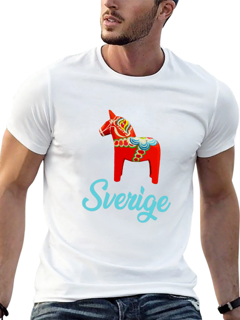 Sweden Dala Horse Graphic T-Shirt
