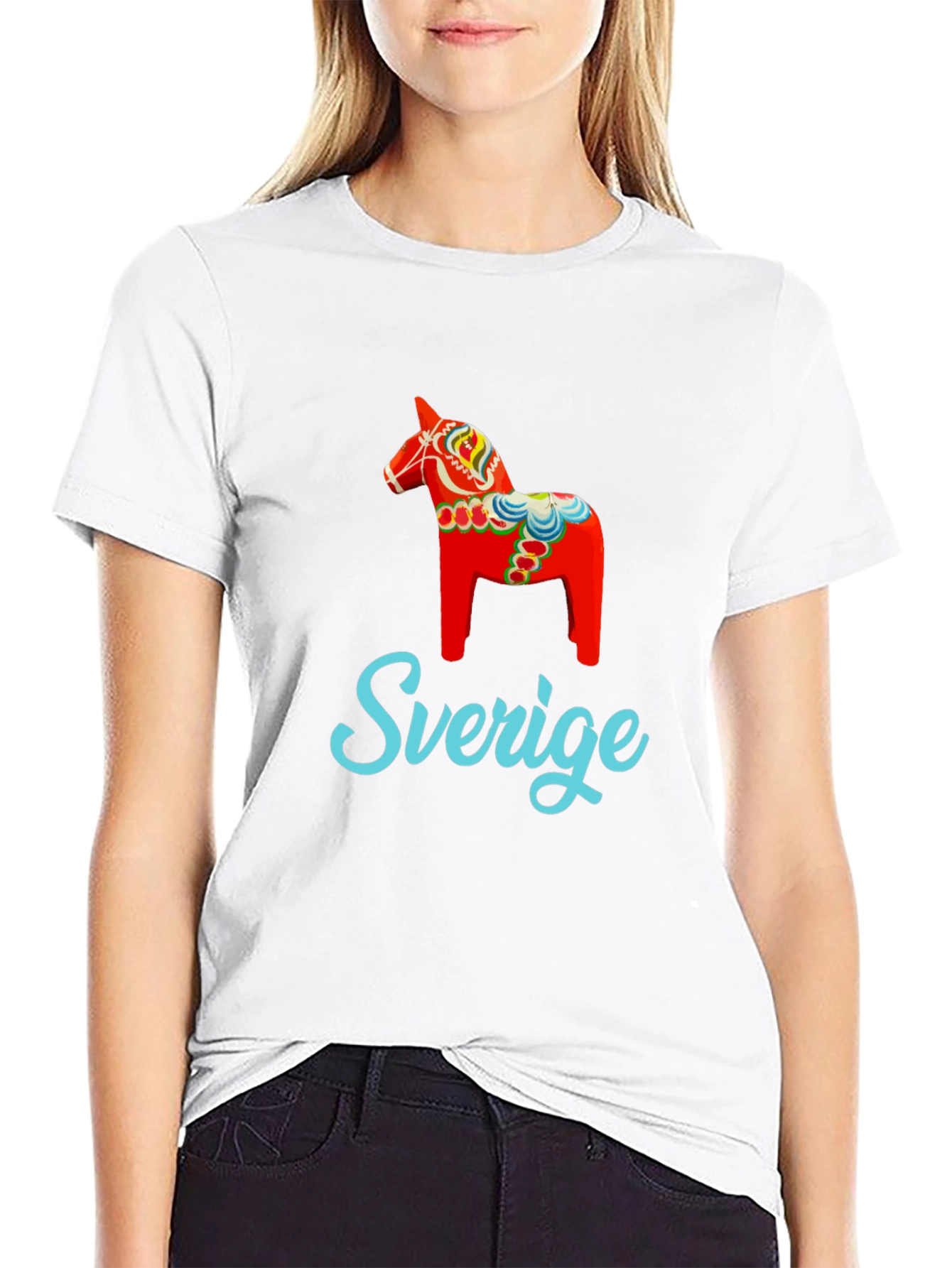 Sweden Dala Horse Graphic T-Shirt