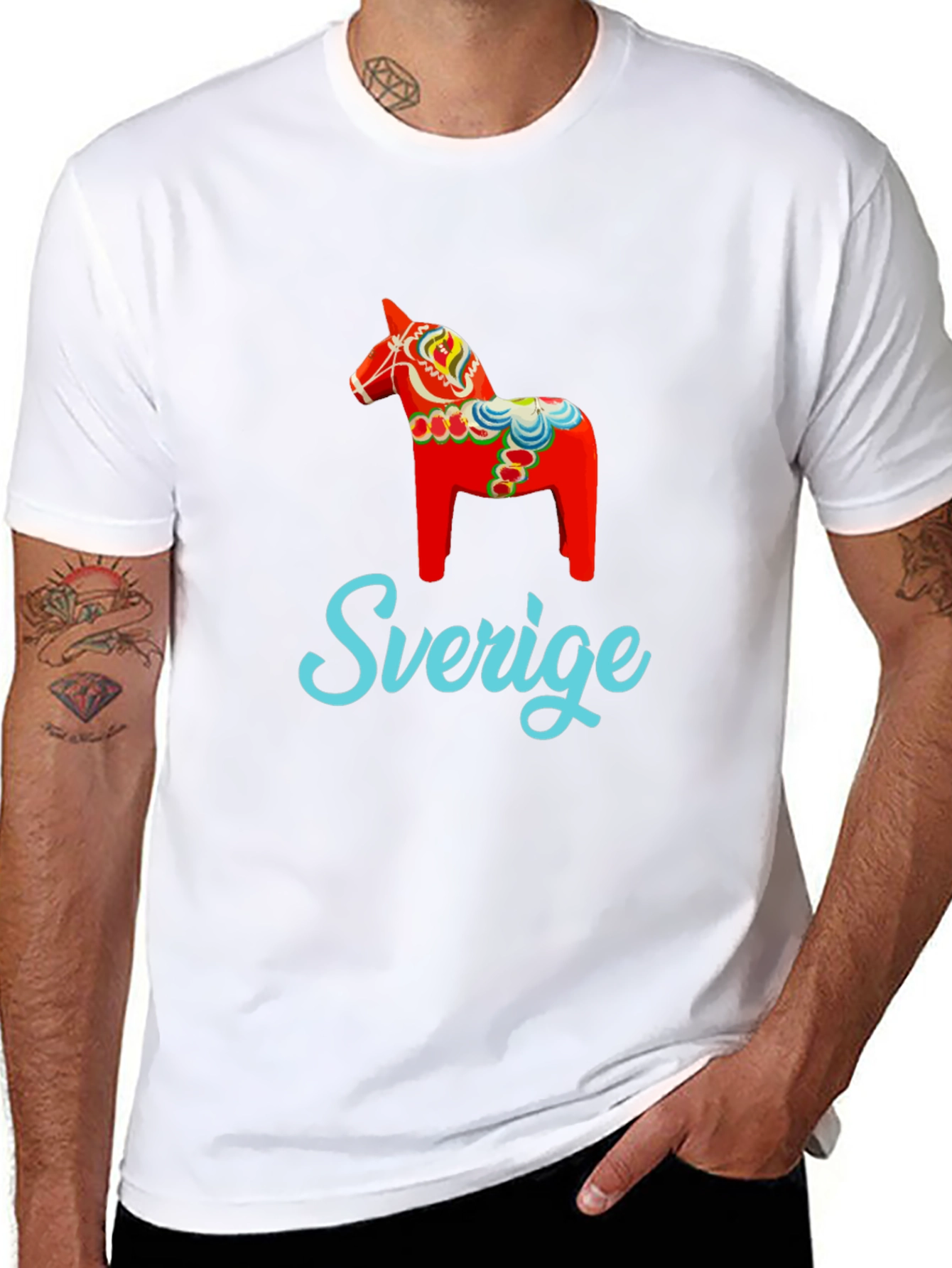 Sweden Dala Horse Graphic T-Shirt