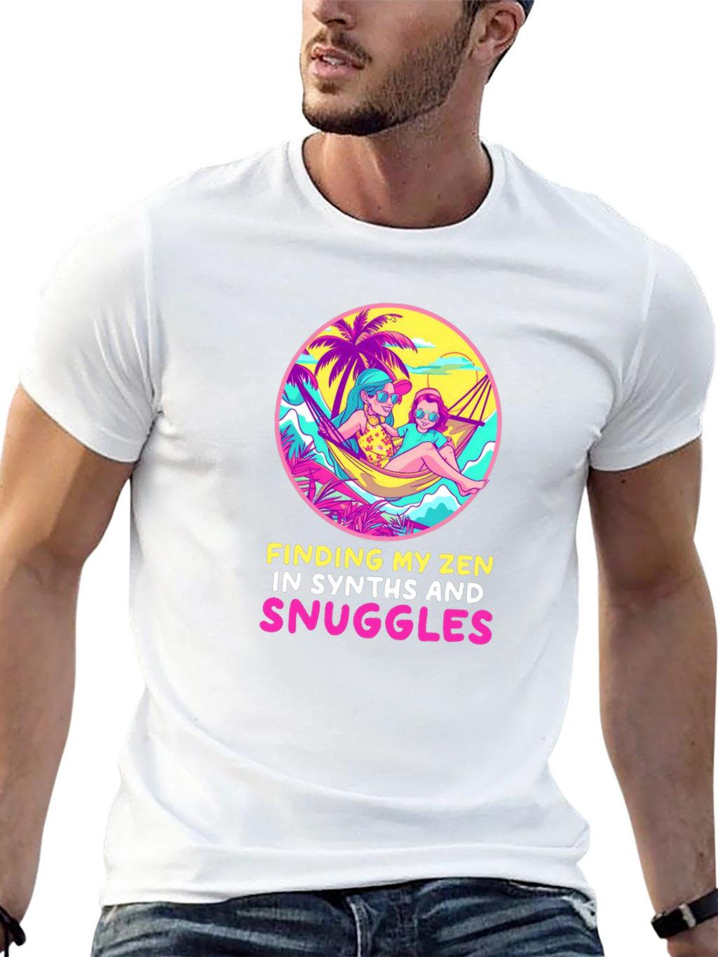 Zen Synthesizer Snuggles Graphic Tee
