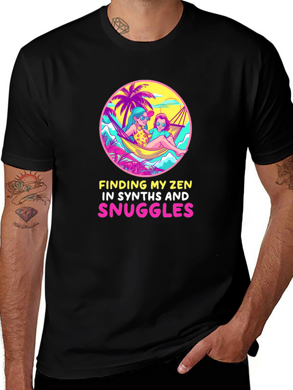 Zen Synthesizer Snuggles Graphic Tee