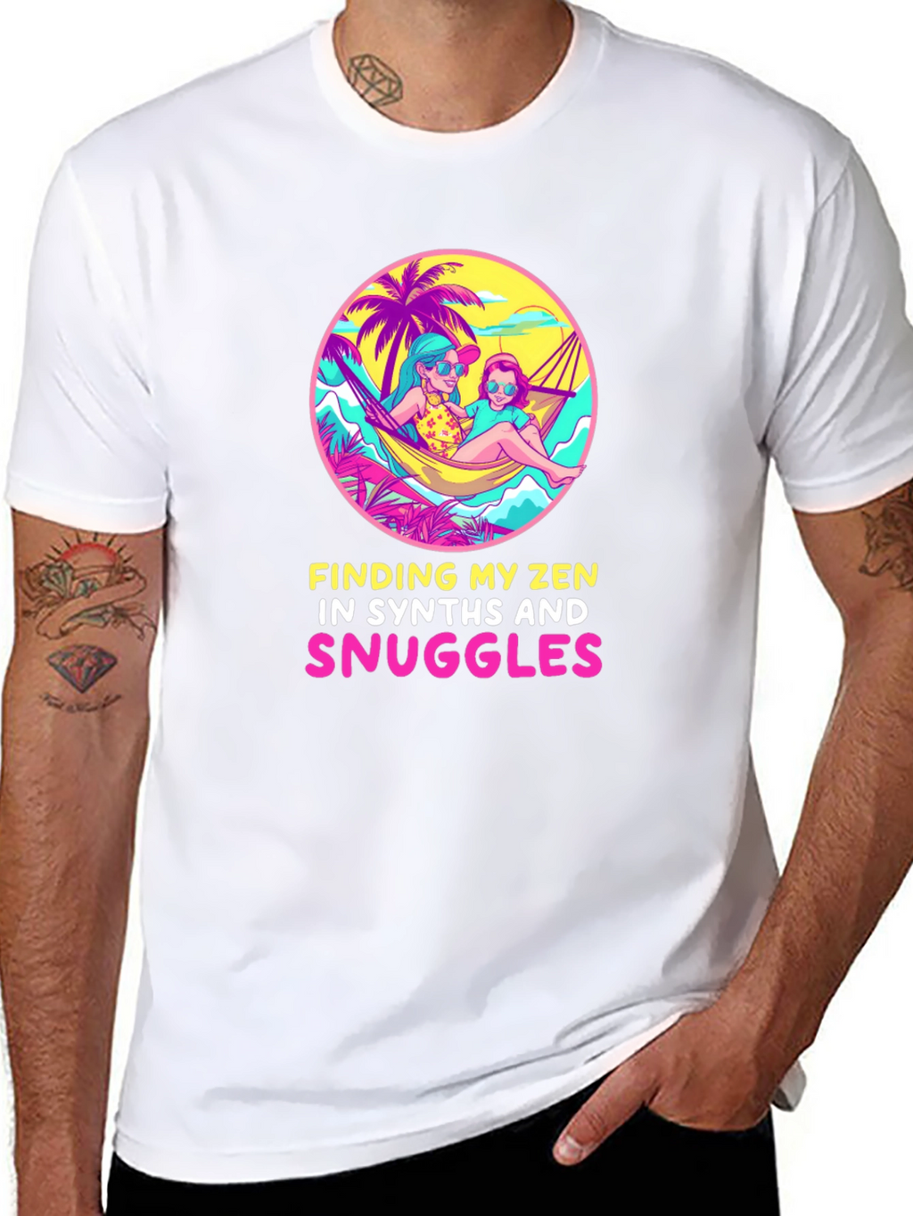 Zen Synthesizer Snuggles Graphic Tee