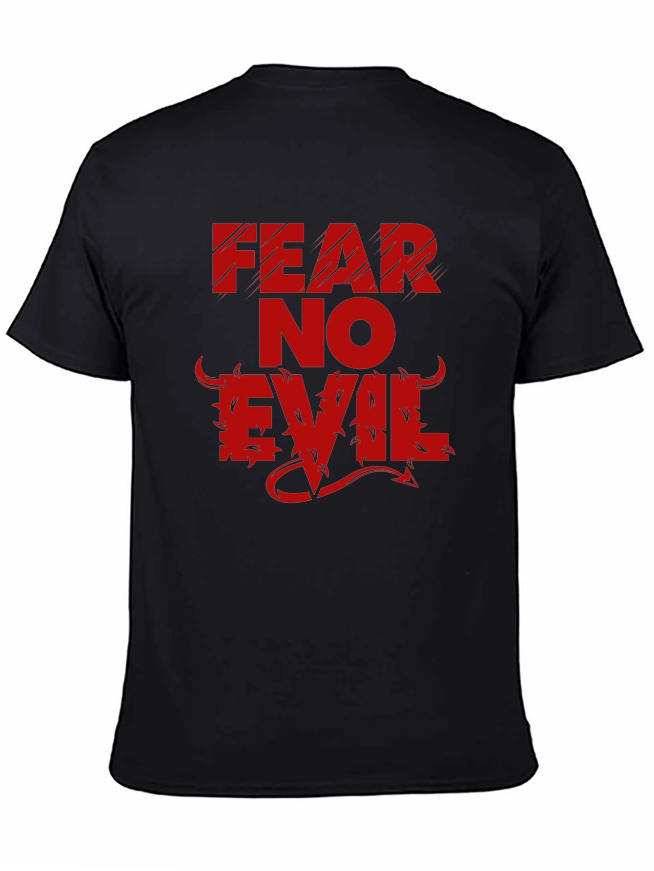 Fear No Evil Graphic Tee - Mens Black T-Shirt