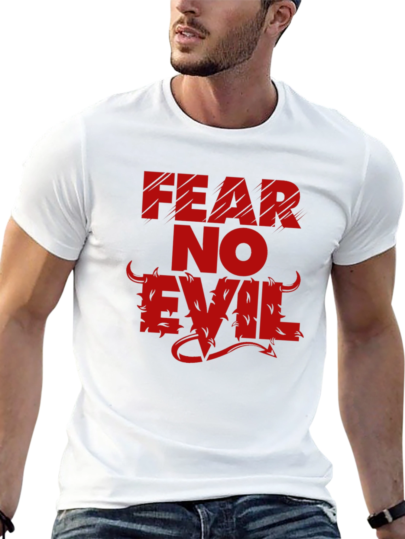 Fear No Evil Graphic Tee - Mens Black T-Shirt