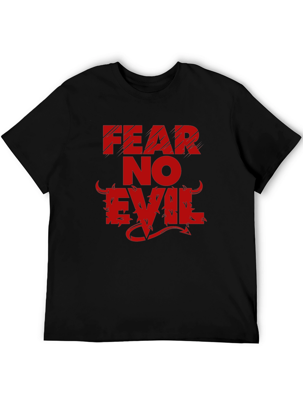Fear No Evil Graphic Tee - Mens Black T-Shirt