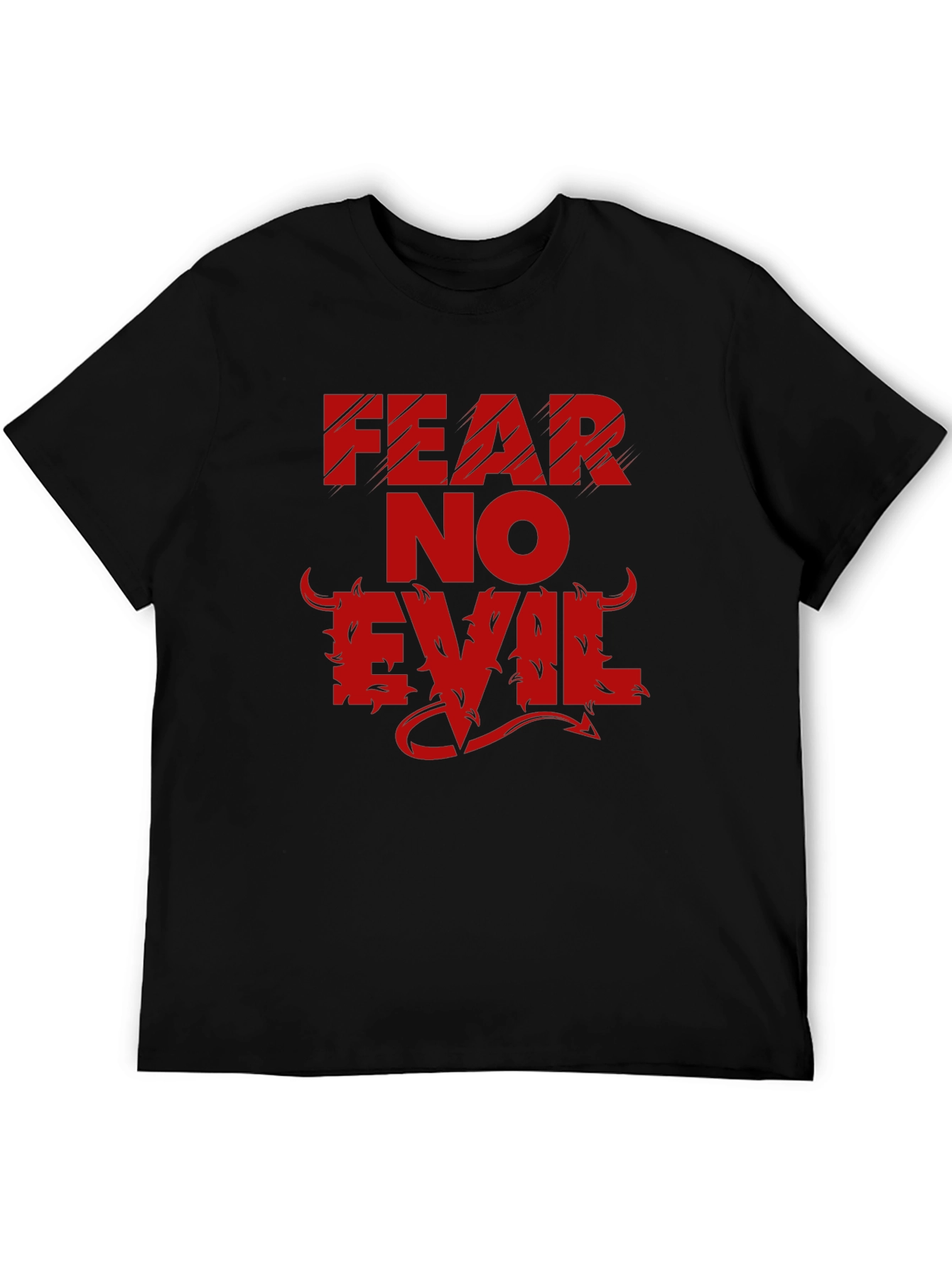 Fear No Evil Graphic Tee - Mens Black T-Shirt