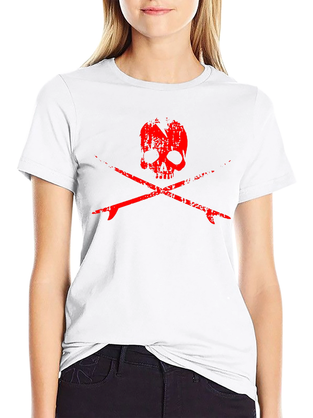 Skull & Surfboards Graphic T-Shirt