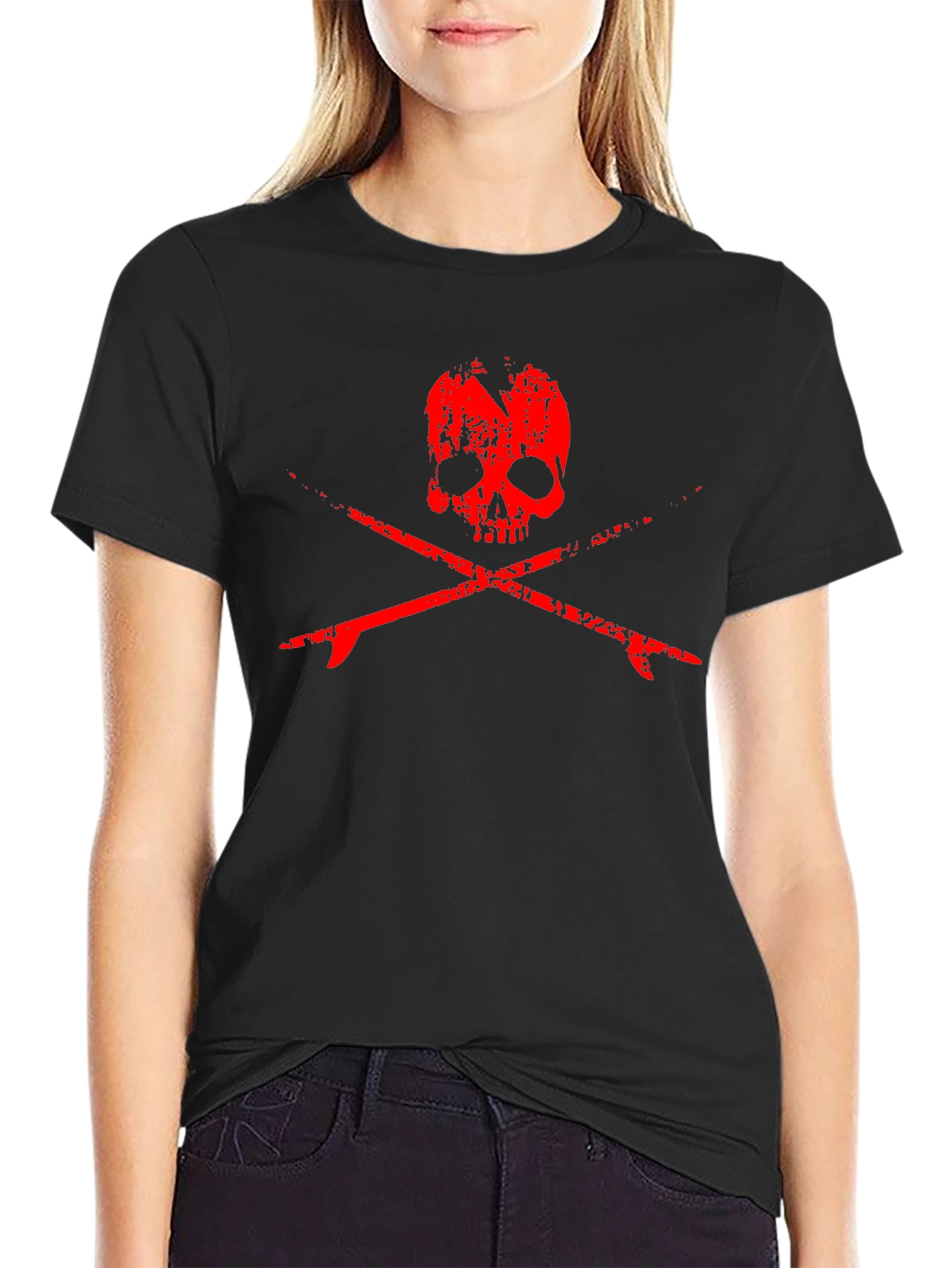 Skull & Surfboards Graphic T-Shirt