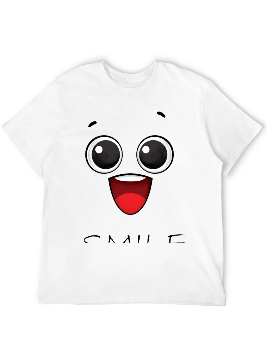 Smiling Face Graphic Tee - Fun & Unique Style