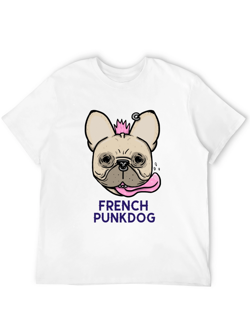 French Punk Dog T-Shirt - Unique Graphic Tee