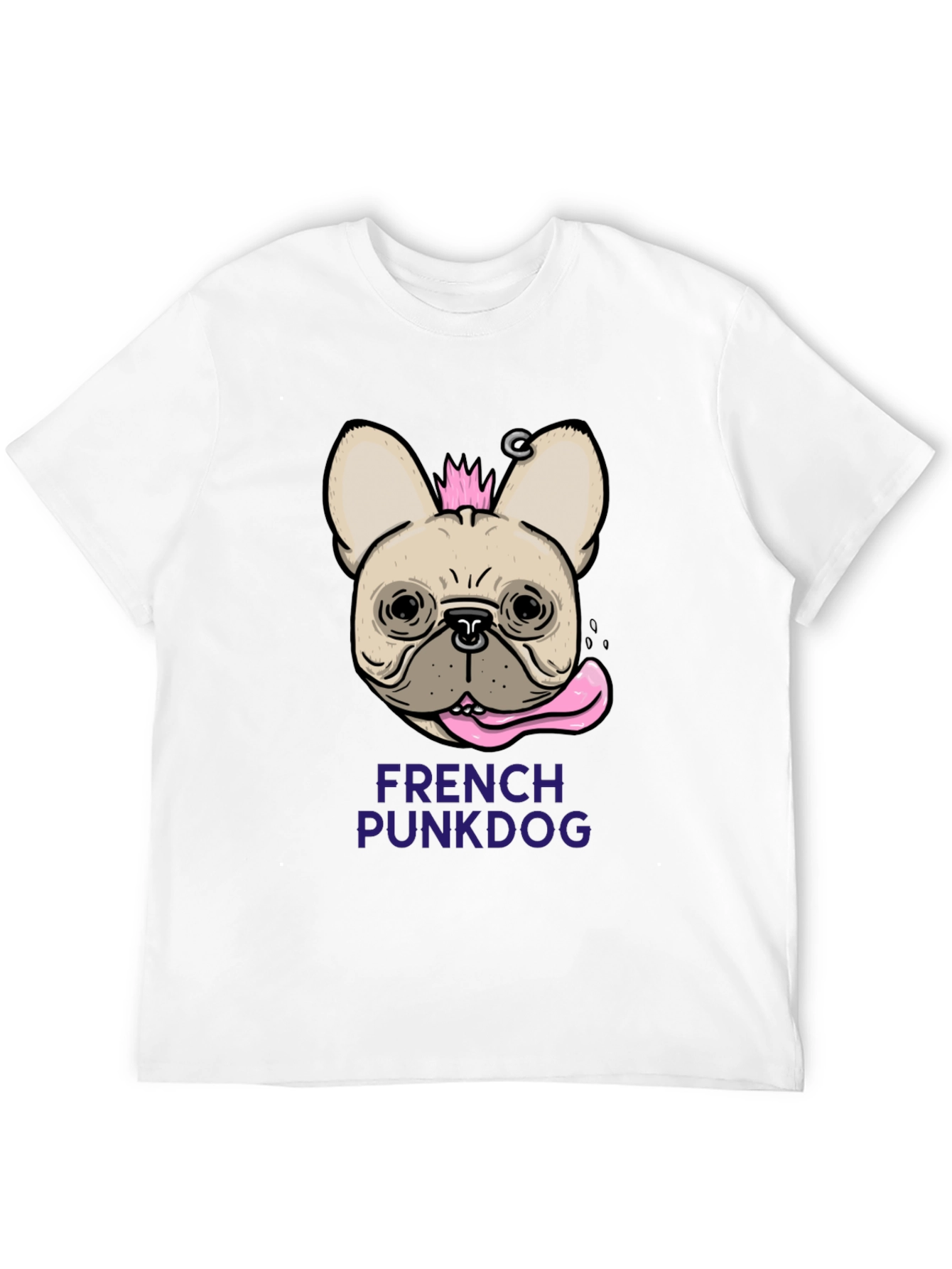 French Punk Dog T-Shirt - Unique Graphic Tee
