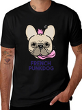 French Punk Dog T-Shirt - Unique Graphic Tee