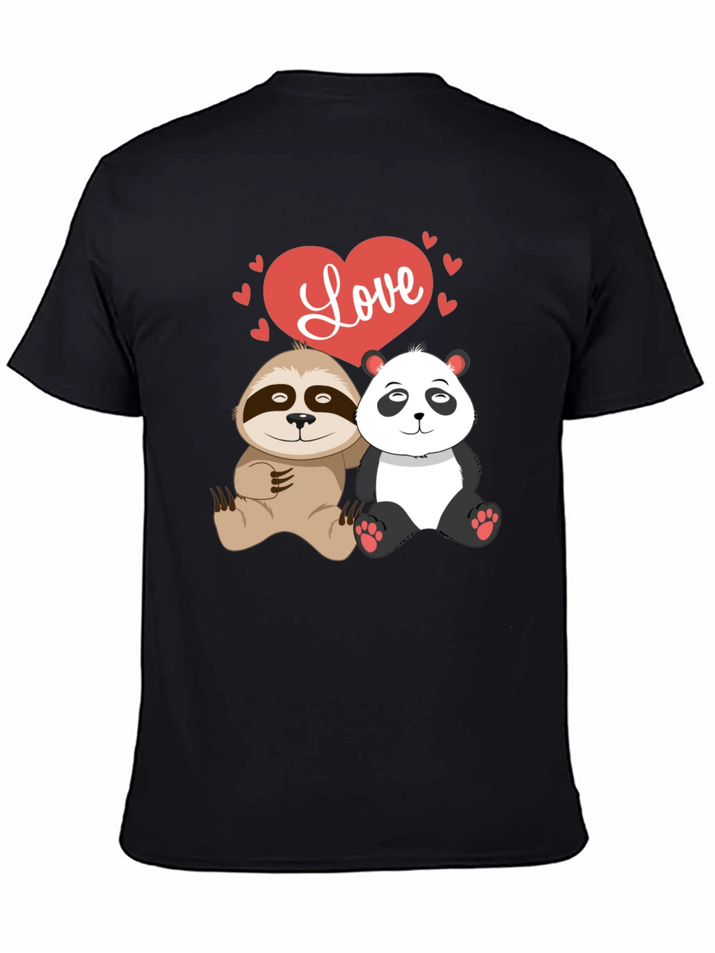 Love Sloth & Panda Graphic T-Shirt