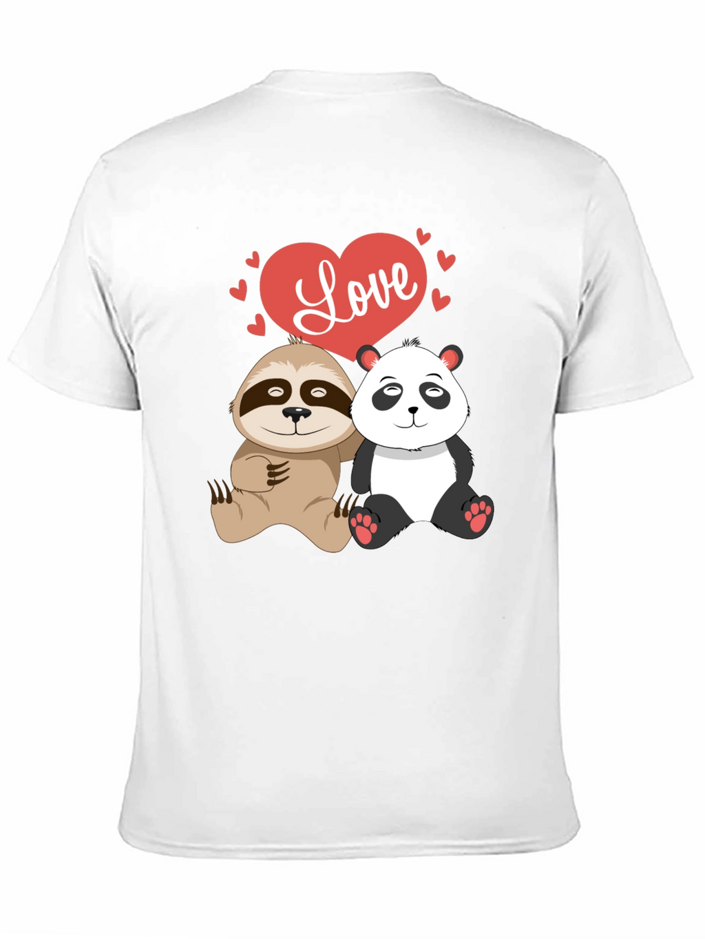 Love Sloth & Panda Graphic T-Shirt