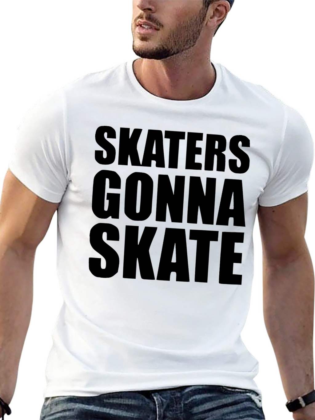 Skaters Gonna Skate Graphic Tee - Black