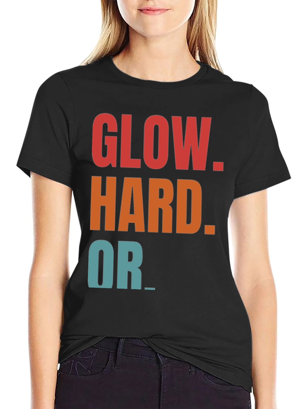 Glow Hard Or Go Home Graphic Tee