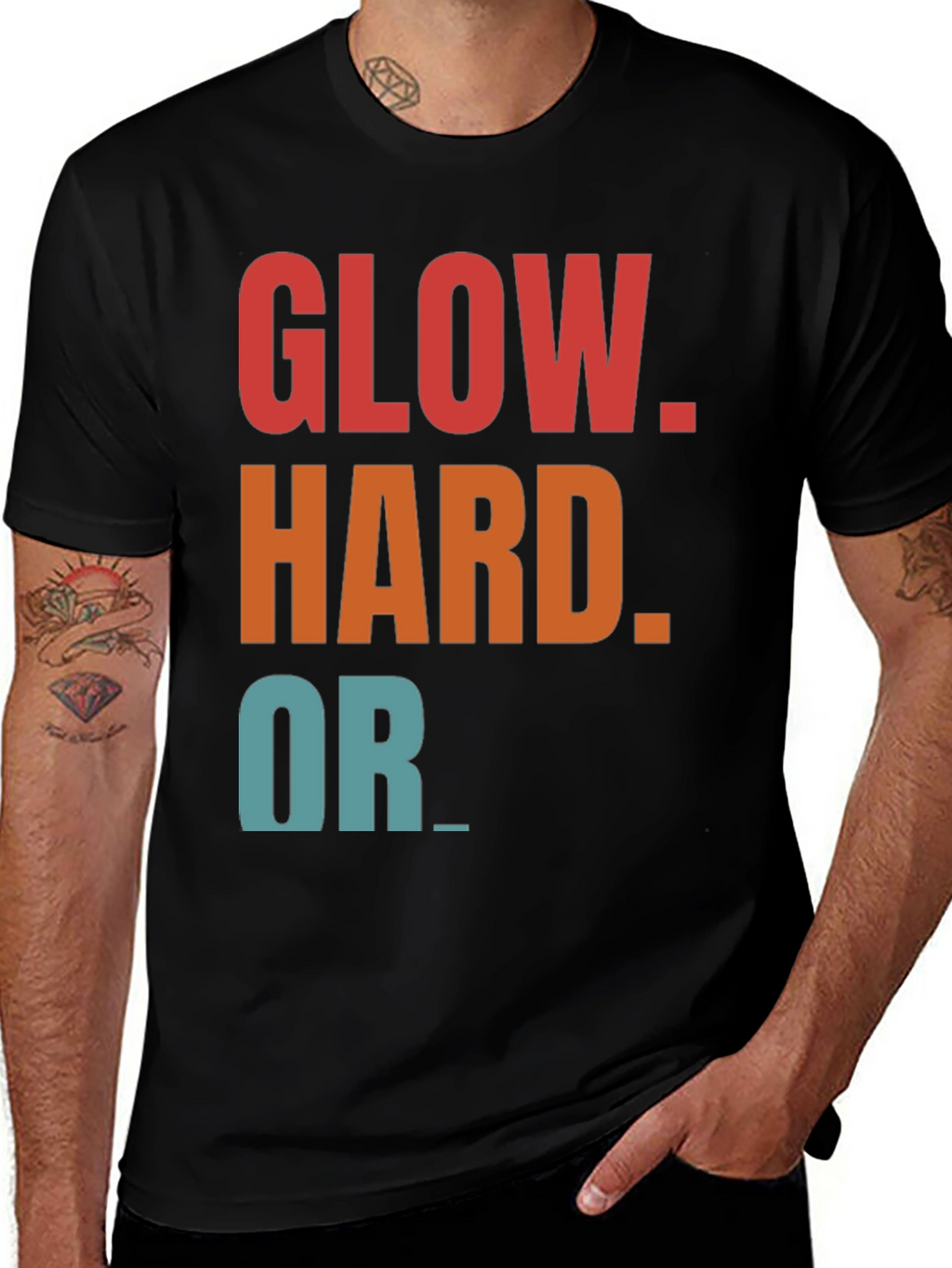 Glow Hard Or Go Home Graphic Tee