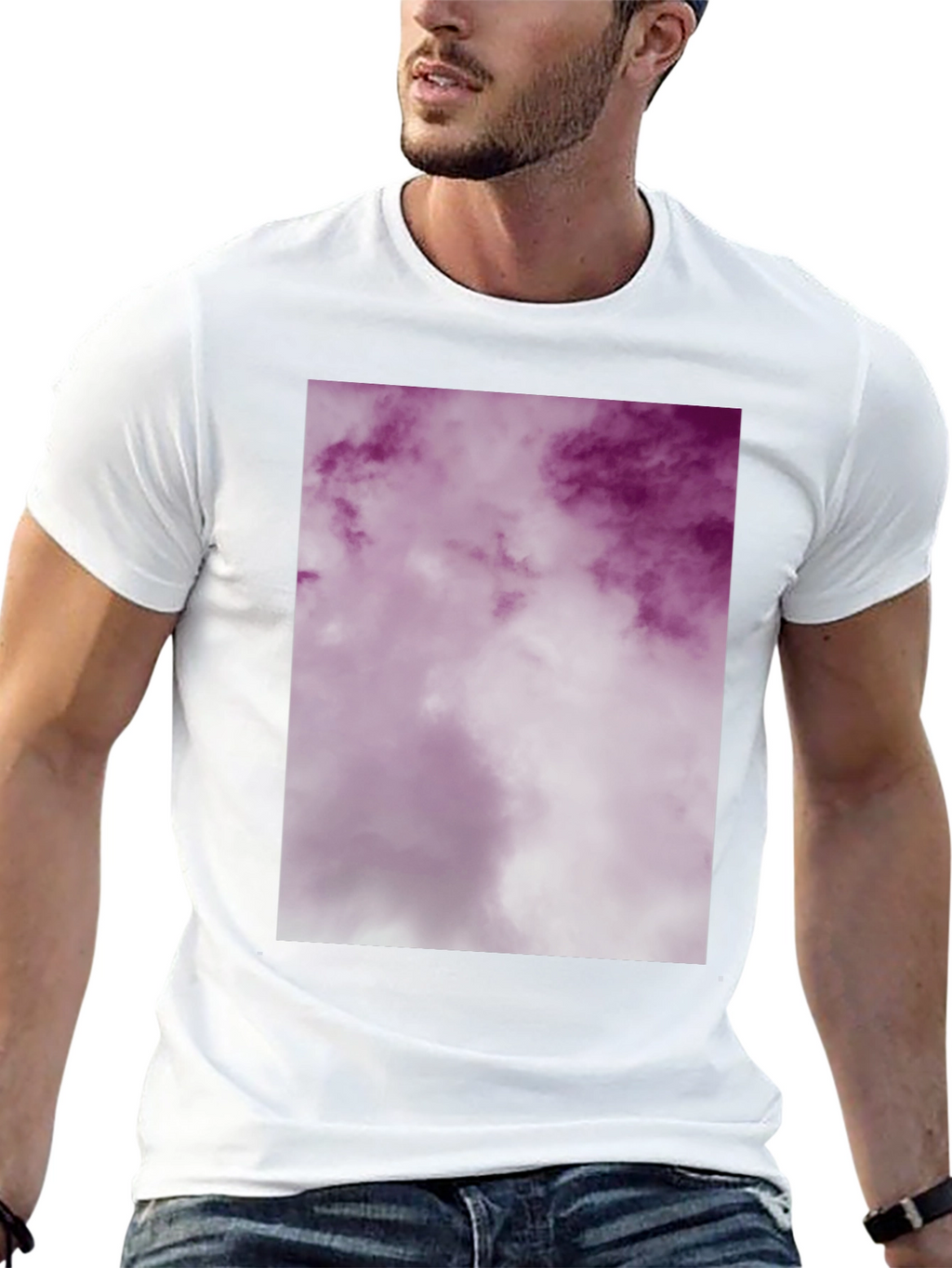 Purple Cloud Graphic T-Shirt
