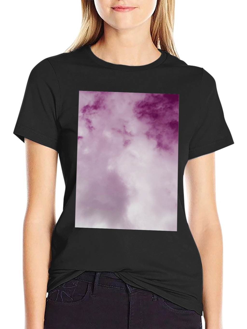 Purple Cloud Graphic T-Shirt