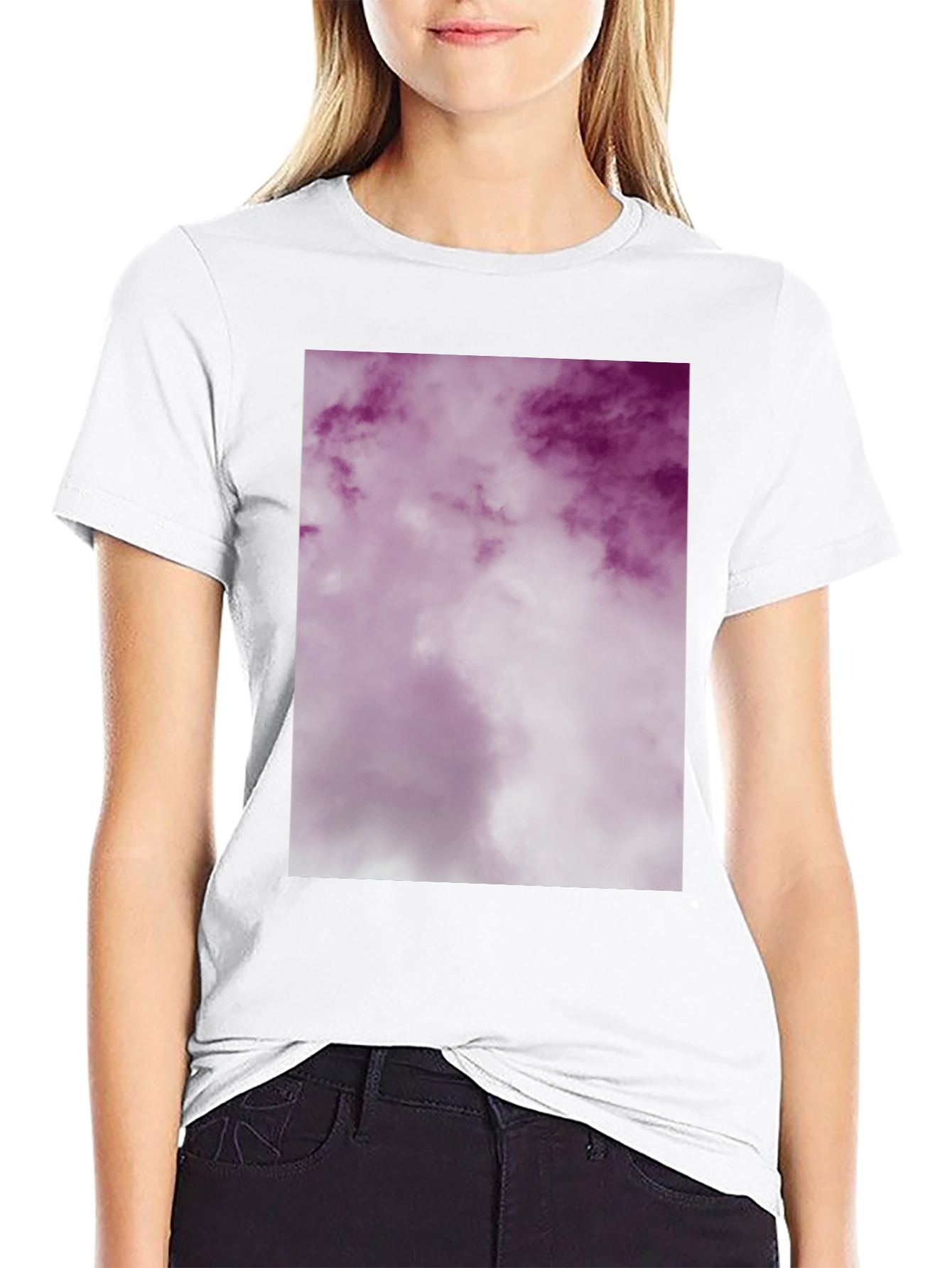 Purple Cloud Graphic T-Shirt