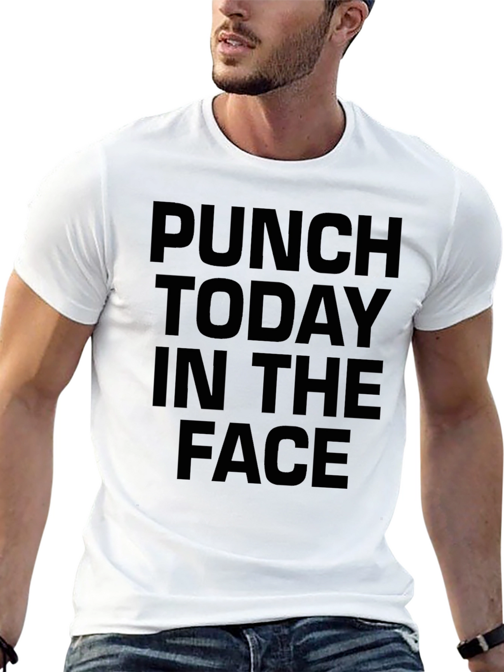 Punch Today in the Face Graphic Tee - Black