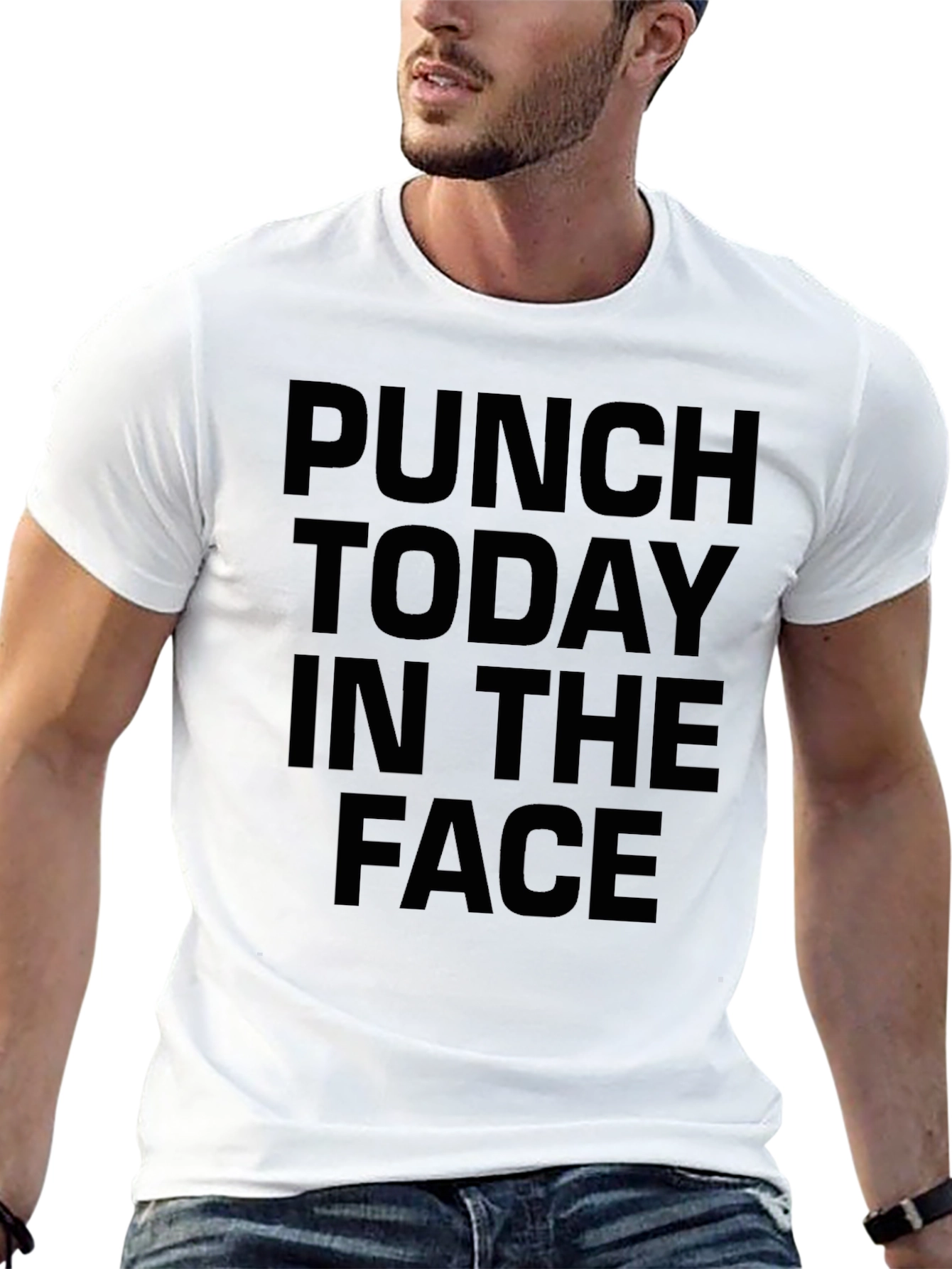 Punch Today in the Face Graphic Tee - Black