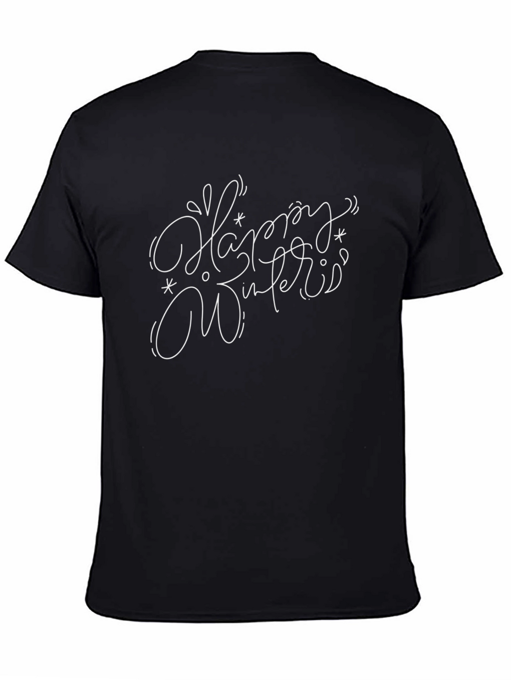 Happy Winteris Black Graphic Tee