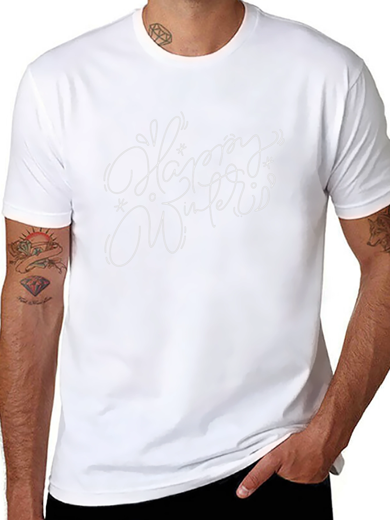 Happy Winteris Black Graphic Tee