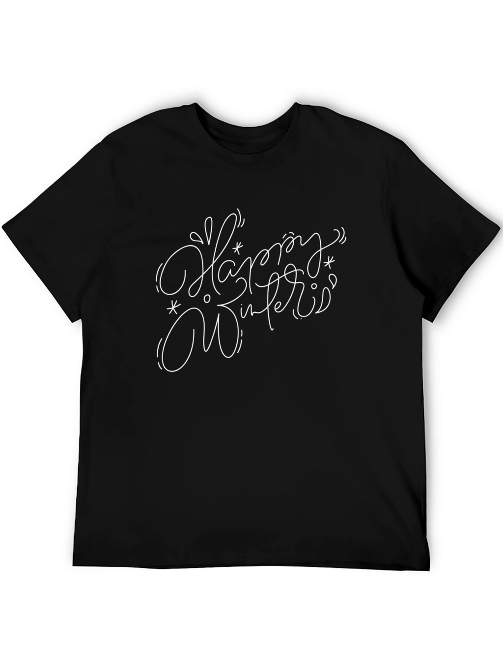 Happy Winteris Black Graphic Tee