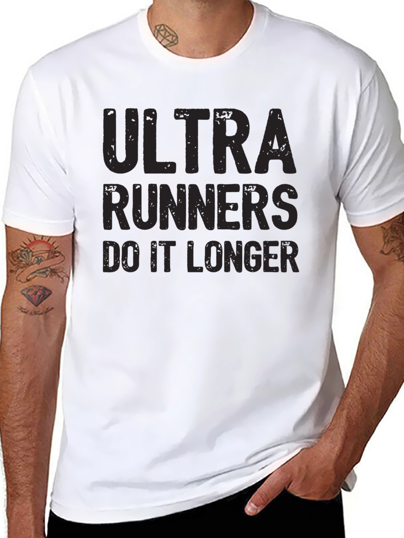 Ultra Runners Do It Longer Black T-Shirt