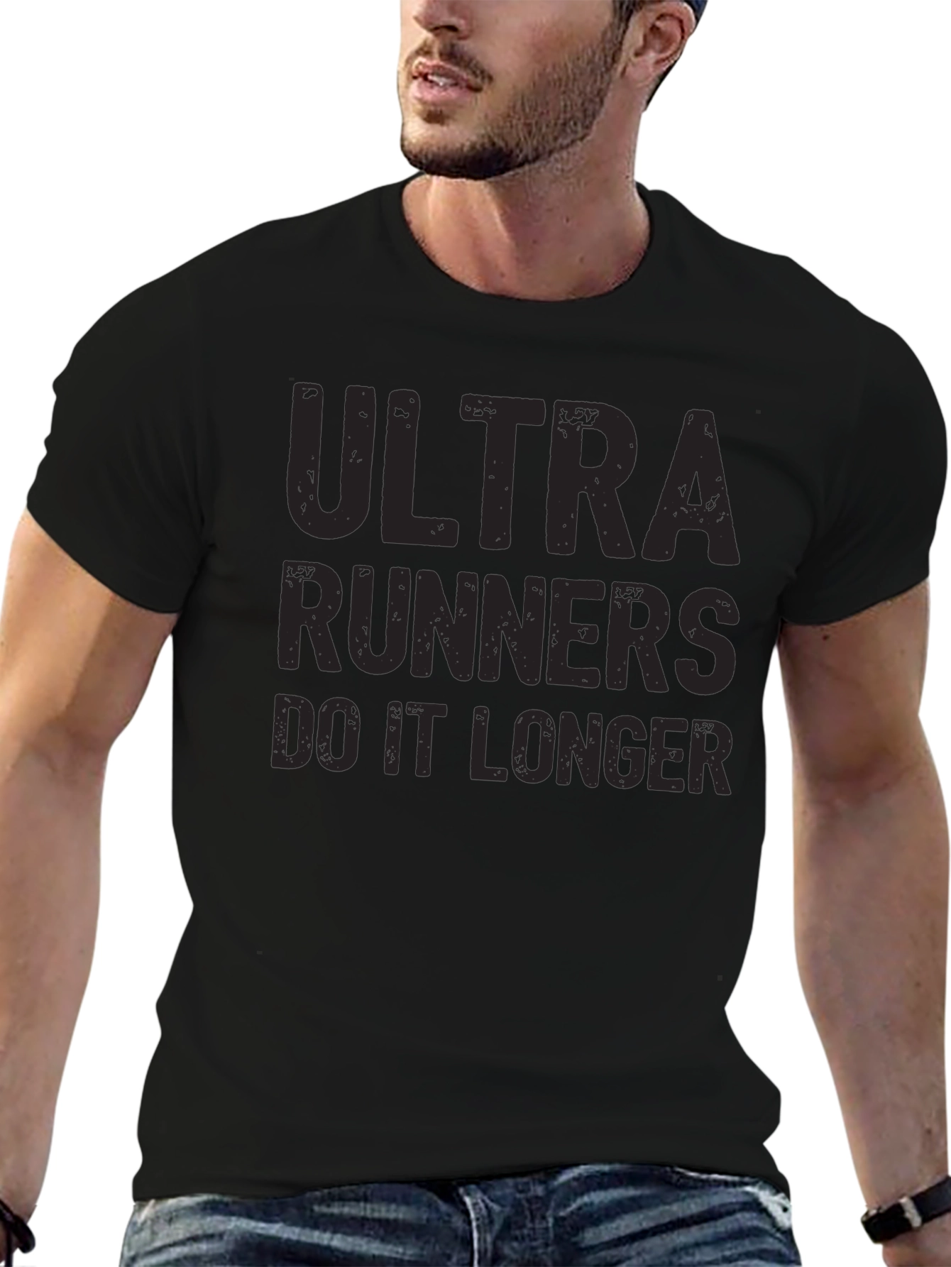 Ultra Runners Do It Longer Black T-Shirt