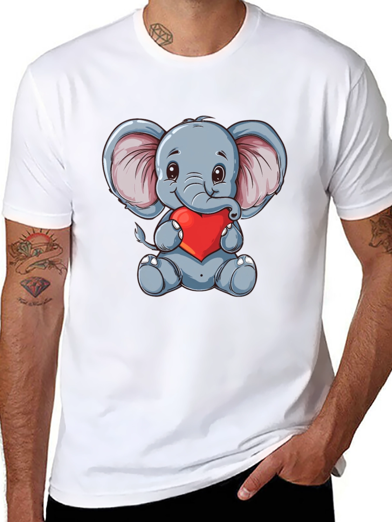 Elephant Heart Graphic T-Shirt