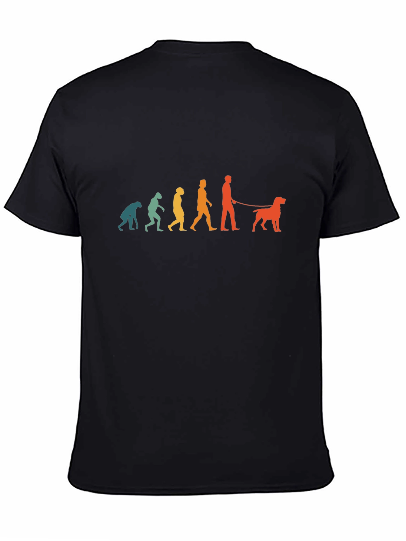 Evolution of Dog Walker T-Shirt - Black